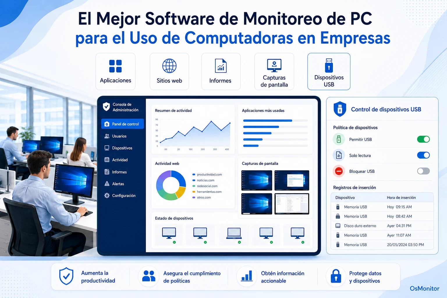 El mejor software de monitoreo de PC para uso empresarial