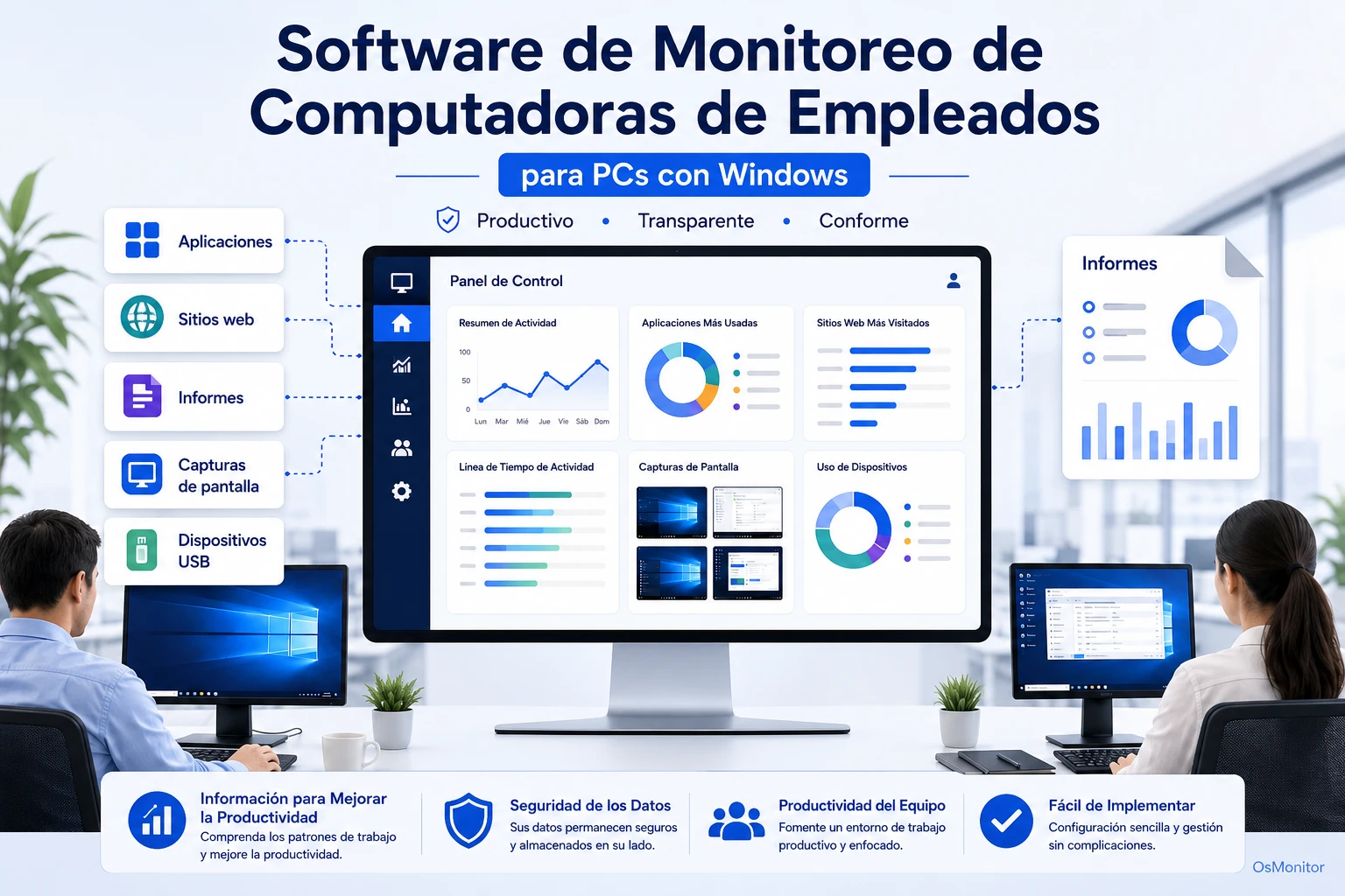 Software de monitoreo de empleados para computadoras Windows
