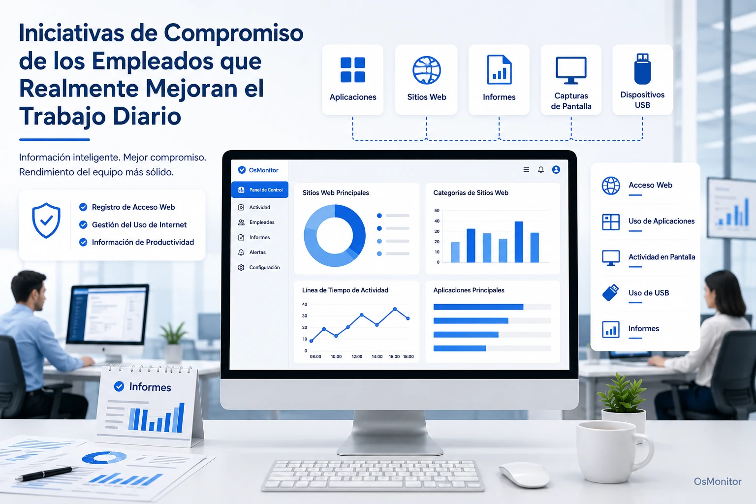 Iniciativas de compromiso de empleados para el trabajo diario