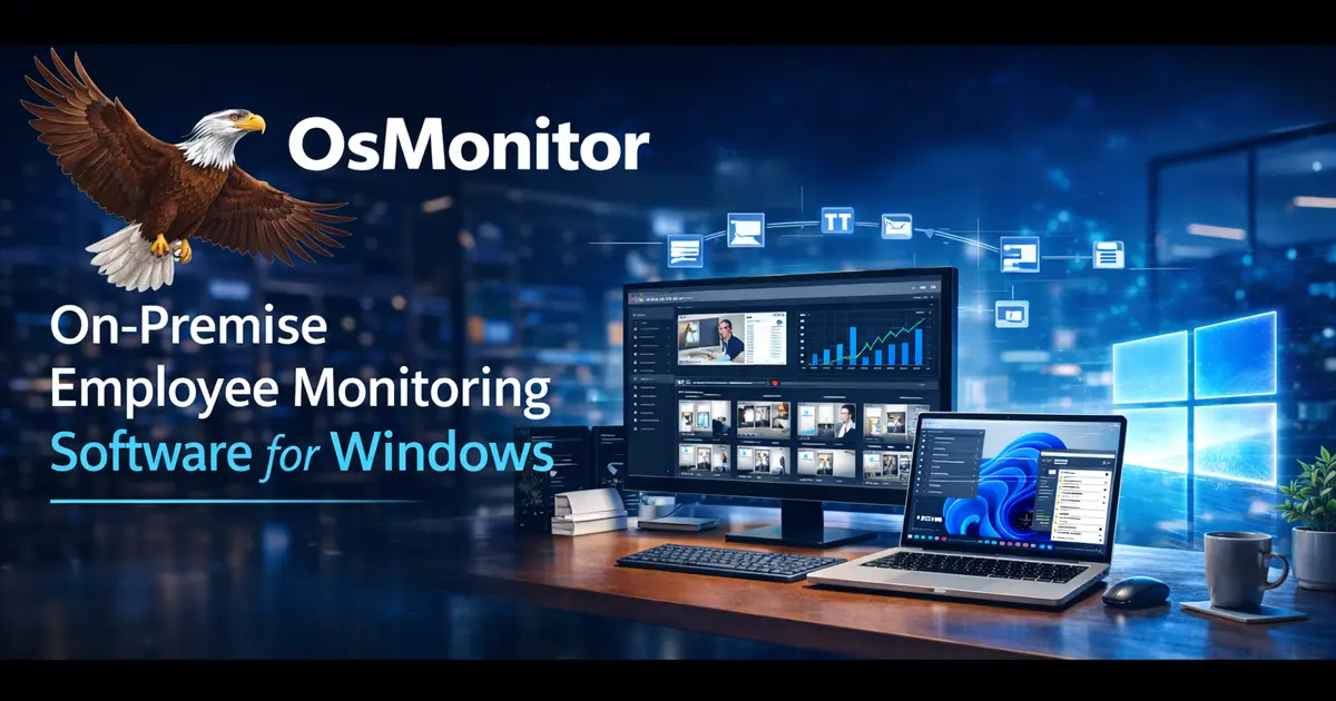 OsMonitor on-premise employee monitoring software dashboard for Windows PCs