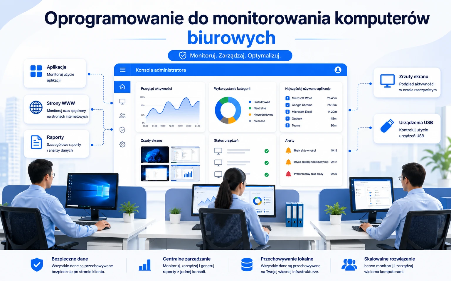 Program do monitorowania komputerów pracowników w biurze