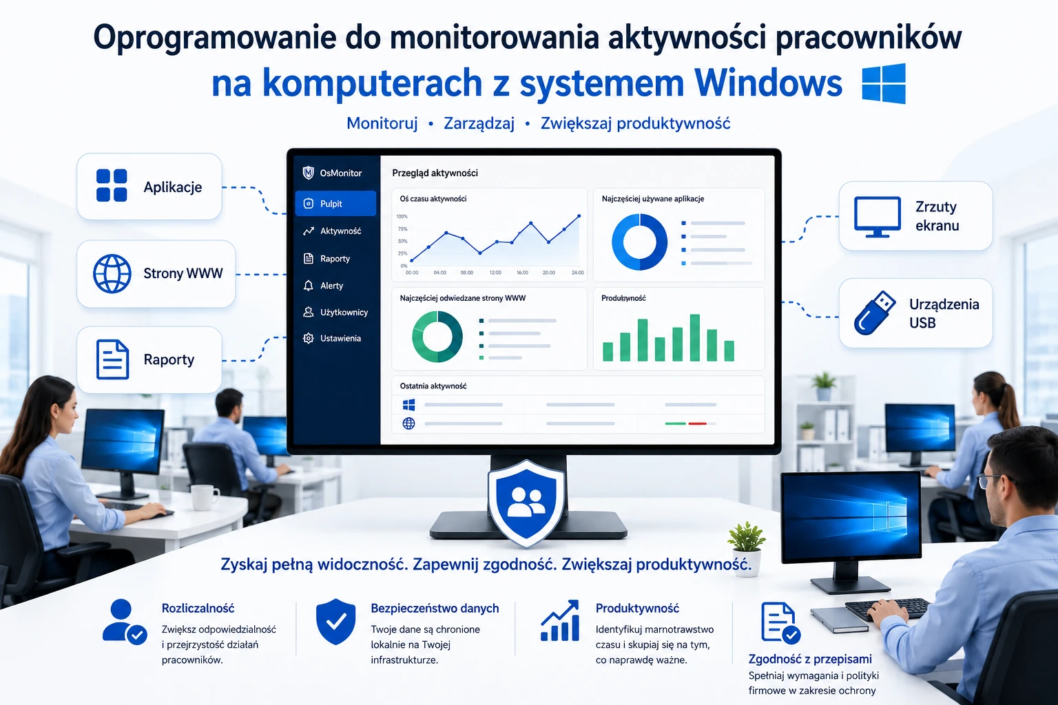Program do monitorowania aktywności pracowników na komputerach Windows