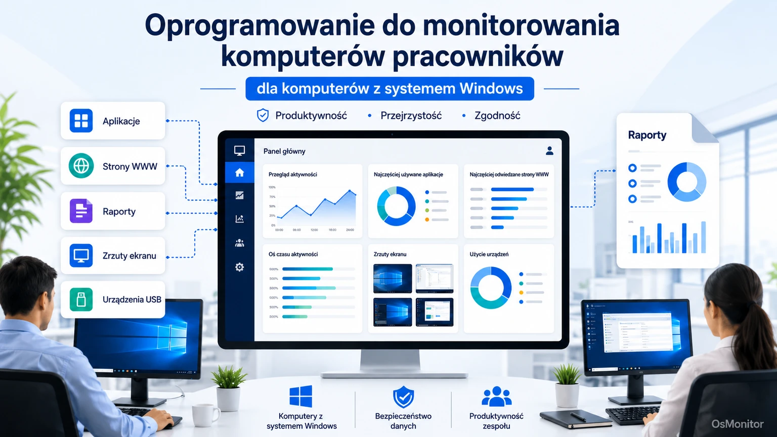 Program do monitorowania komputera pracownika w firmie (Windows)