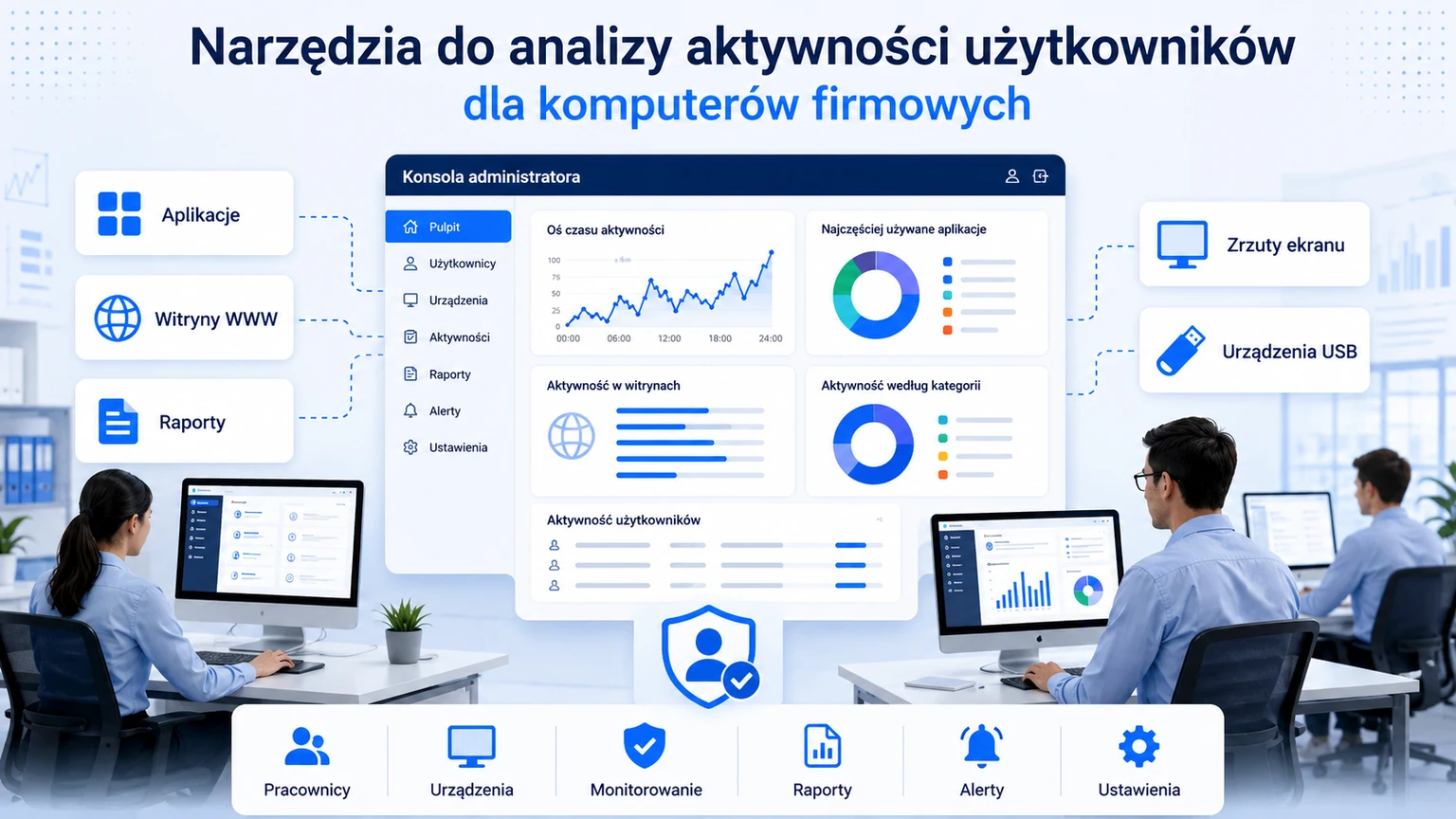 Narzędzia do analizy aktywności pracowników na komputerach firmowych