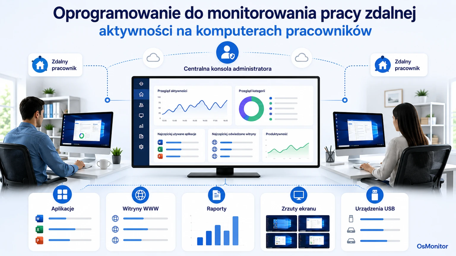 Program do monitorowania pracy zdalnej: Zarządzanie komputerami pracowników