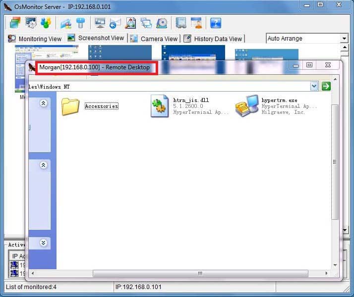 OsMonitor remote desktop