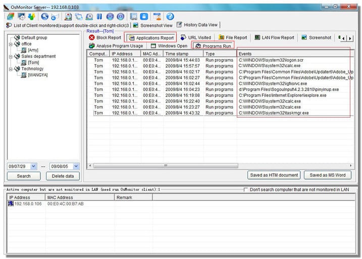 Applications Monitoring