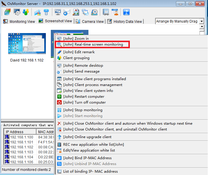 Real-Time Monitoring