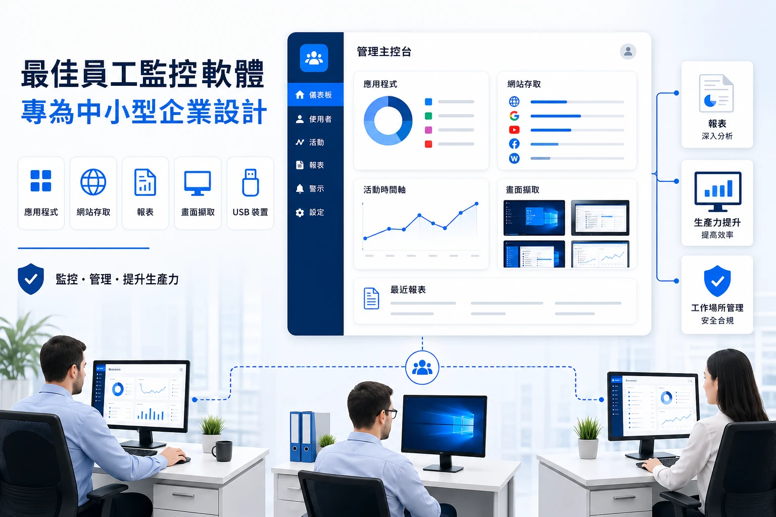 適合中小企業的員工電腦監控軟體與工具比較